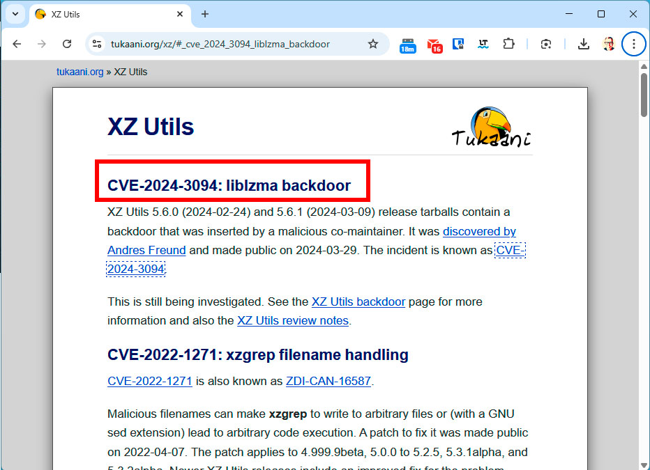 Die Sicherheitslücke in den XZ Utils erhält einen Score von 10. Das ist der höchstmögliche Wert. Er zeigt, dass sich eine Lücke leicht ausnutzen lässt und großen Schaden zulässt.