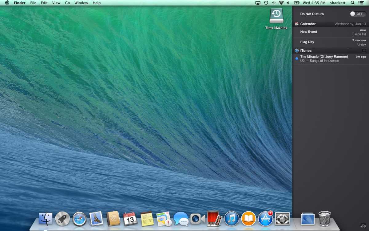 Mavericks Notification Centre