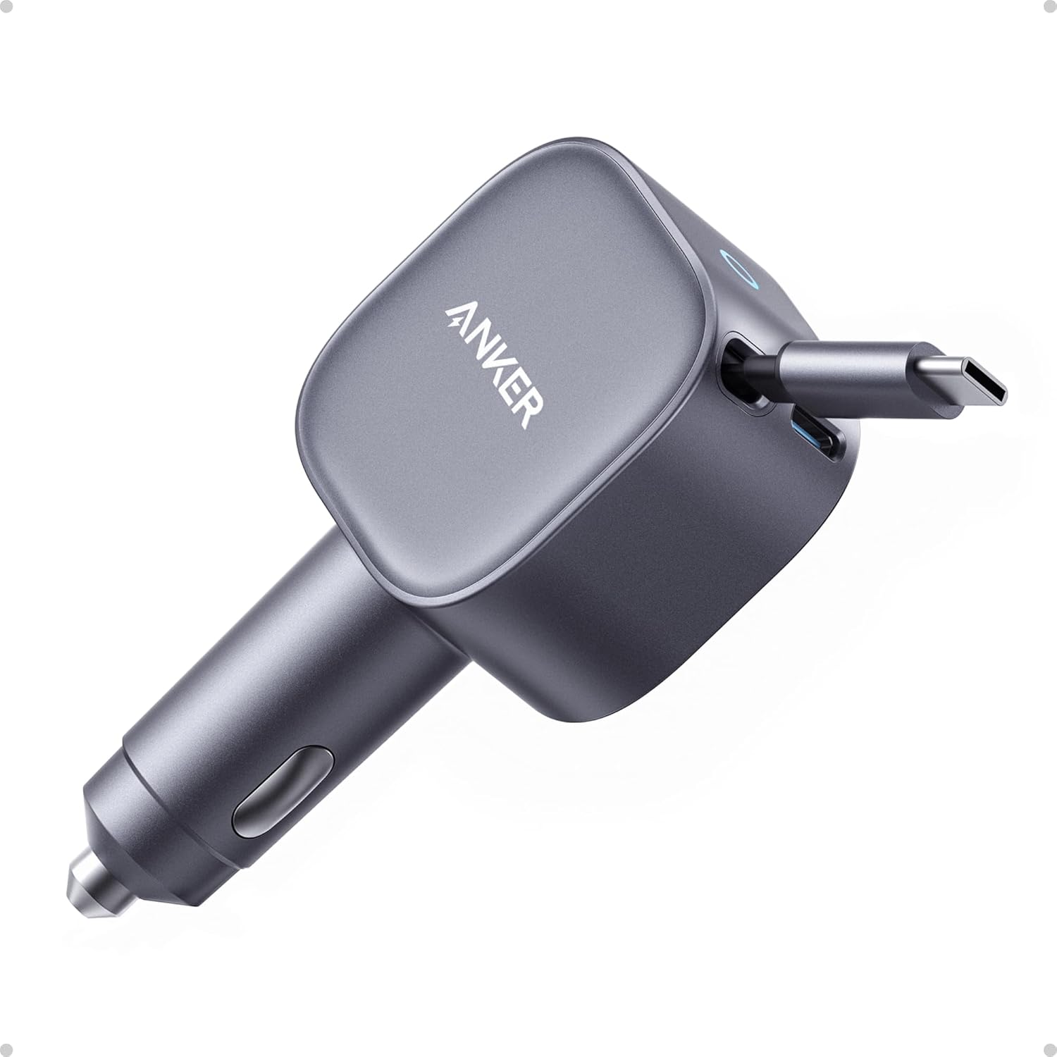 Anker 75W Retractable USB-C Car Charger