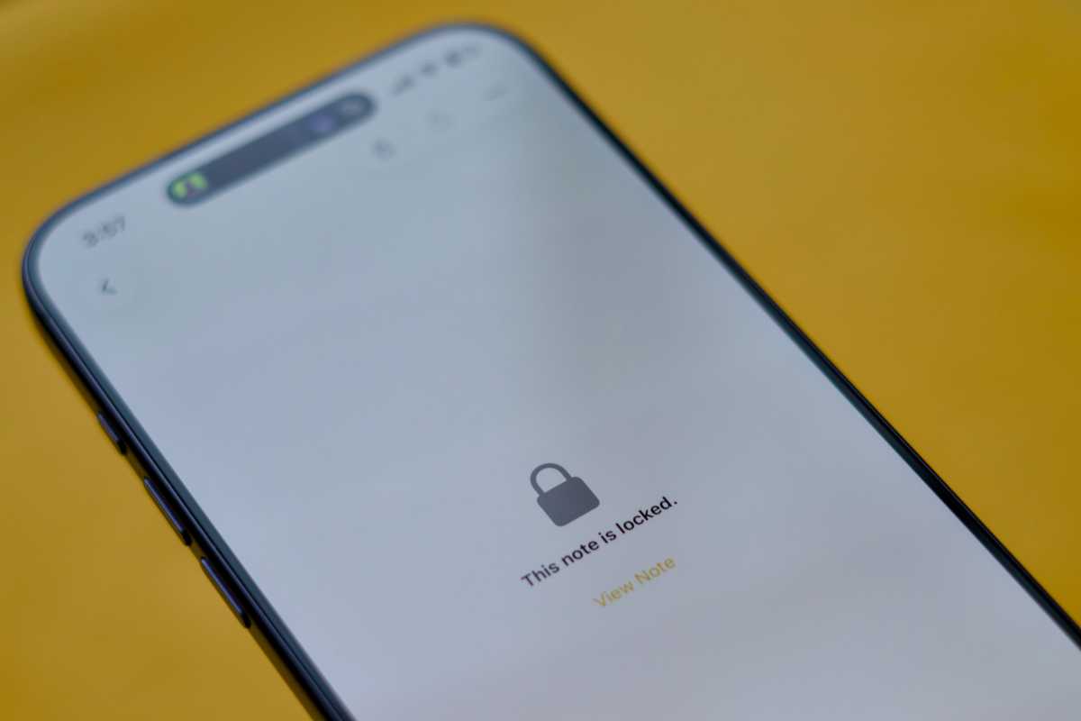 Bloqueo de notas de Apple