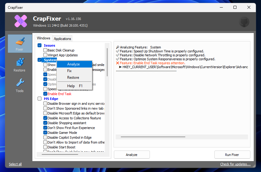 CrapFixer screenshot