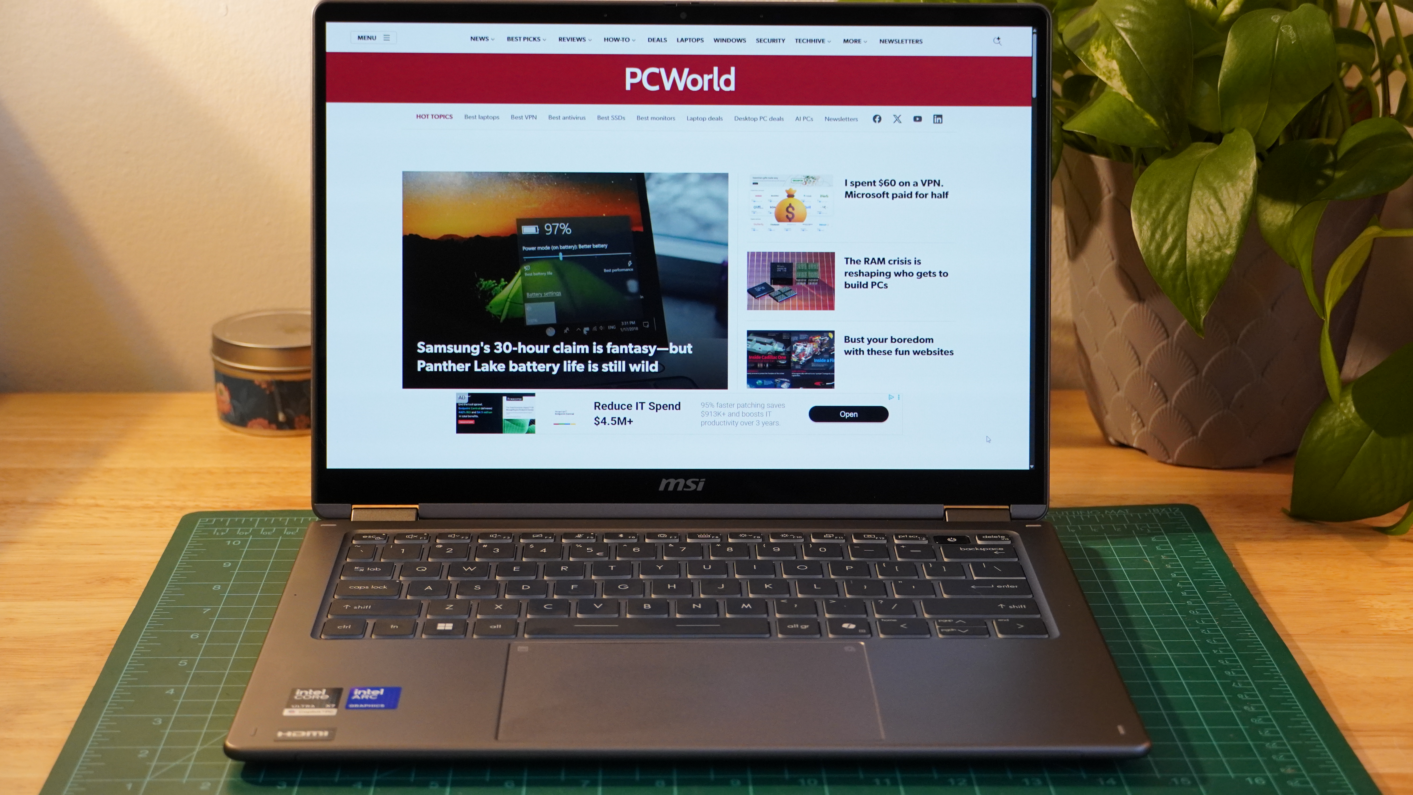 MSI Prestige Flip 14 AI+ - Best battery life