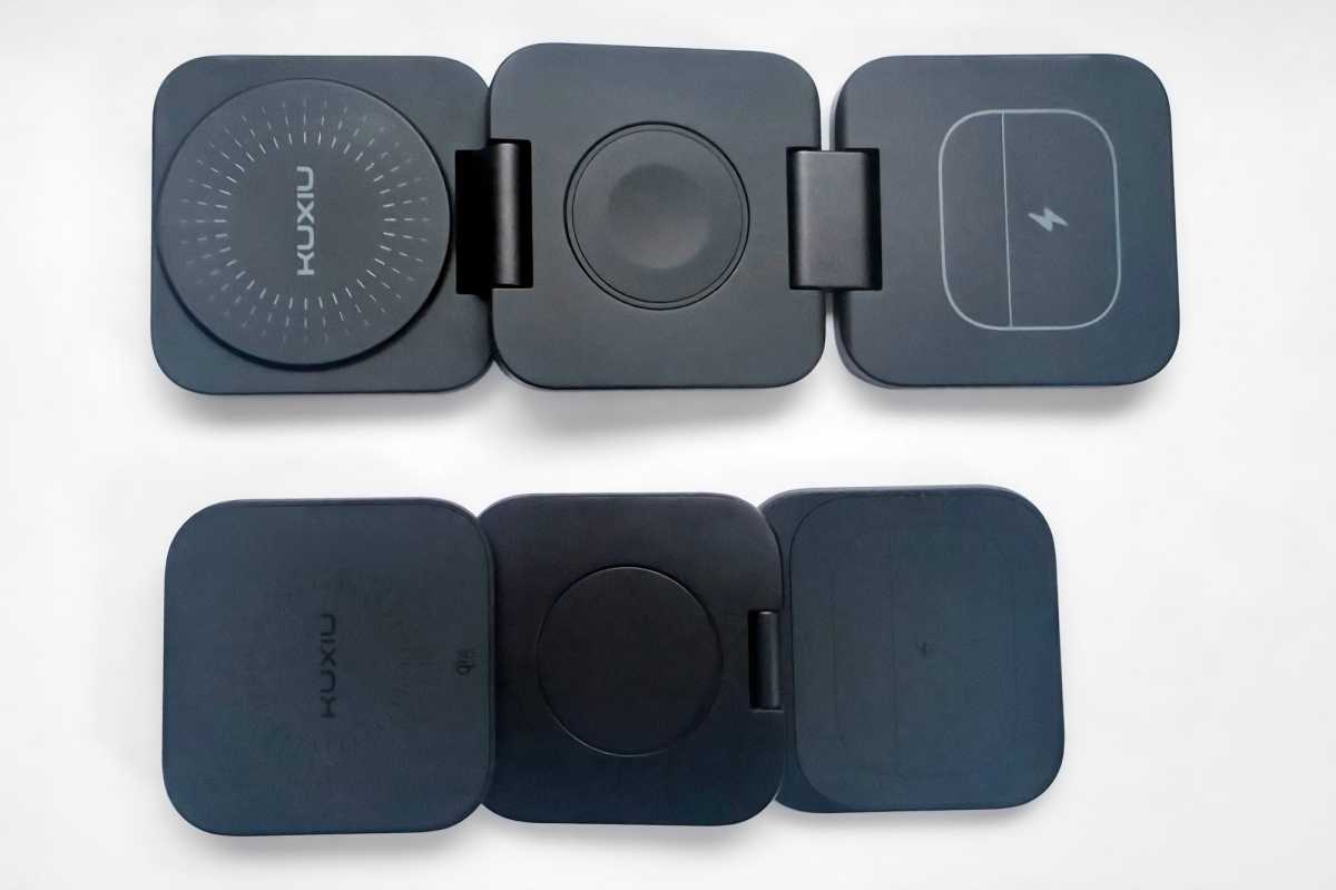 Kuxiu X40 and X55 Wireless Chargers open flat