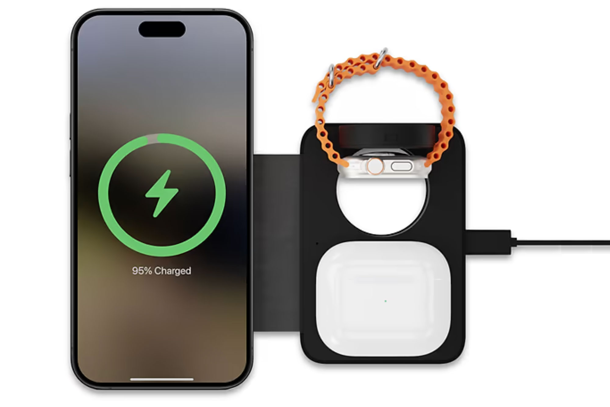 Mous 3-In-1 Wireless Portable Charger – Slow but smallest, lightest 3-in-1 travel charger