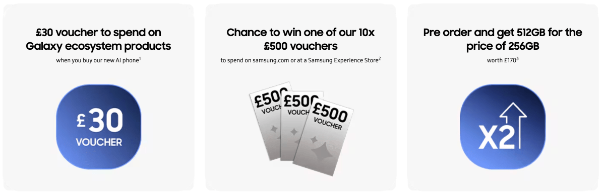 Samsung Galaxy S26 pre-order deals