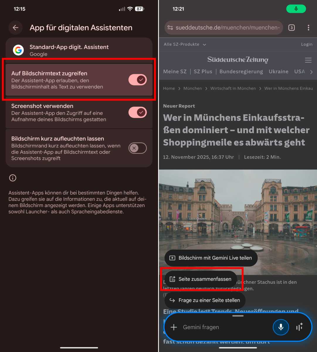 Webseiten zusammenfassen