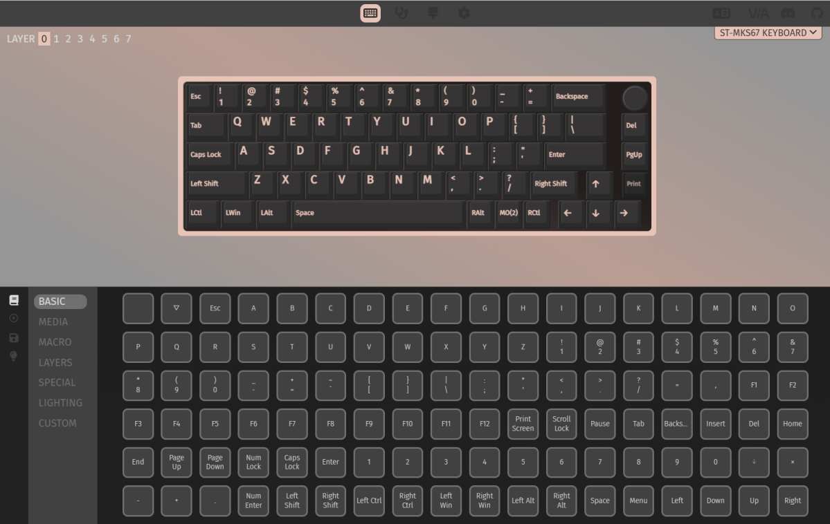 VIA keyboard programming for Ducky OK-M