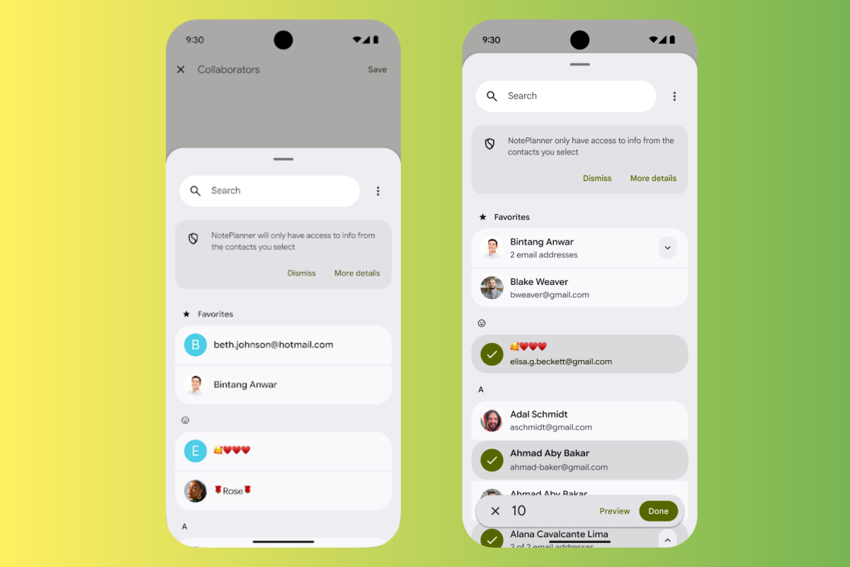 Der neue Contact Picker in Android 17 gibt Ihnen mehr Kontrolle über Ihr Adressbuch.