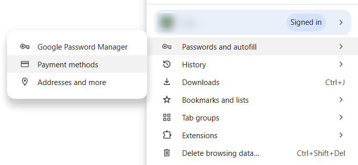 Google payment methods