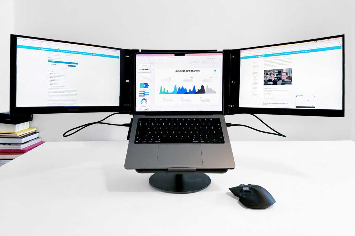 Mobile Pixels Trio 3 Pro on stand