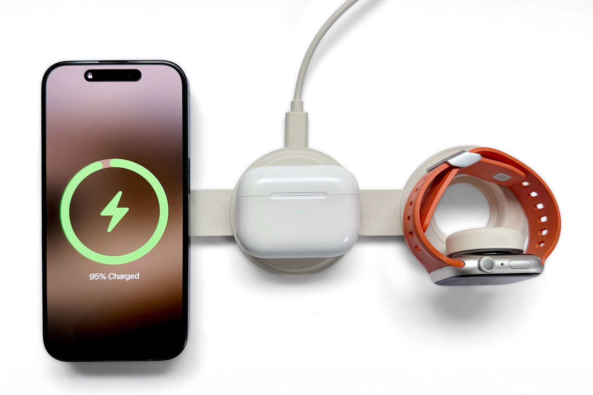 Satechi OntheGo 3-in-1 Charger – Elegant 3-in-1 Apple Watch travel charger