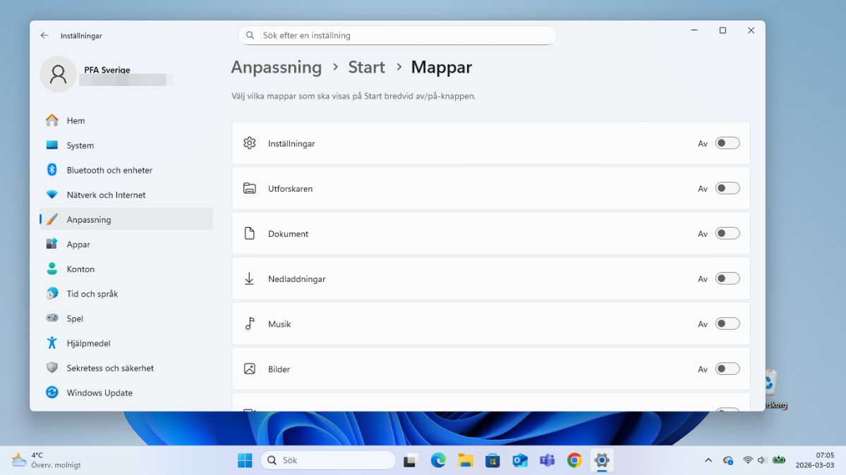 WIndows, Windows 11, Start-menyn, Start