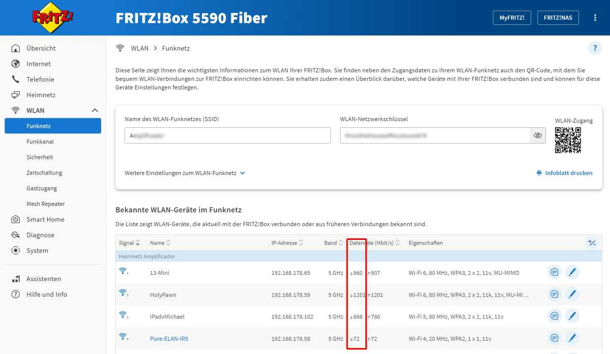 Klick für Vollbild-Ansicht 🔍 Tricks f r Fritz NAS 9 Datenraten f r WLAN Streaming