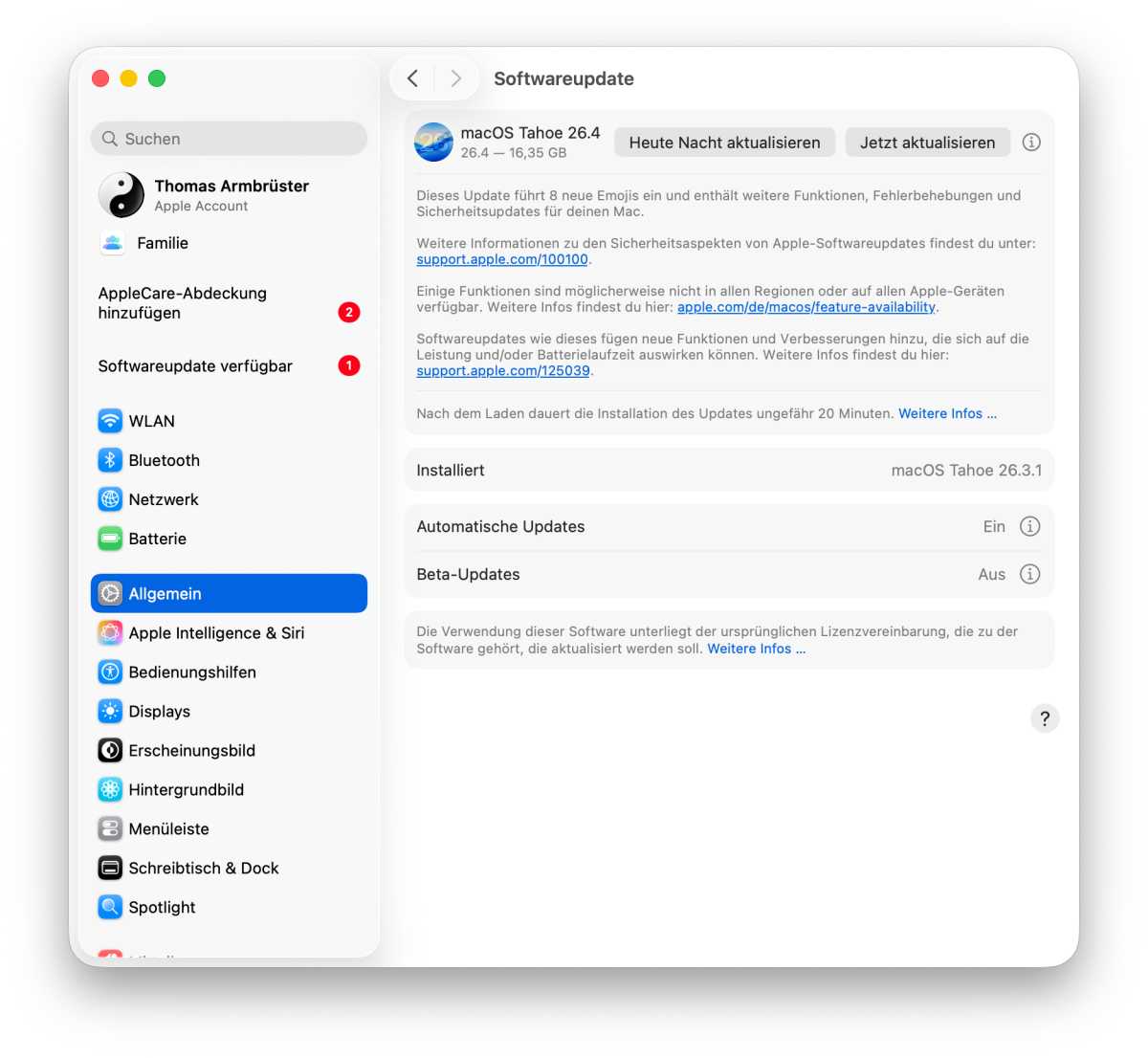 macOS 26.4 ist da – das ist neu