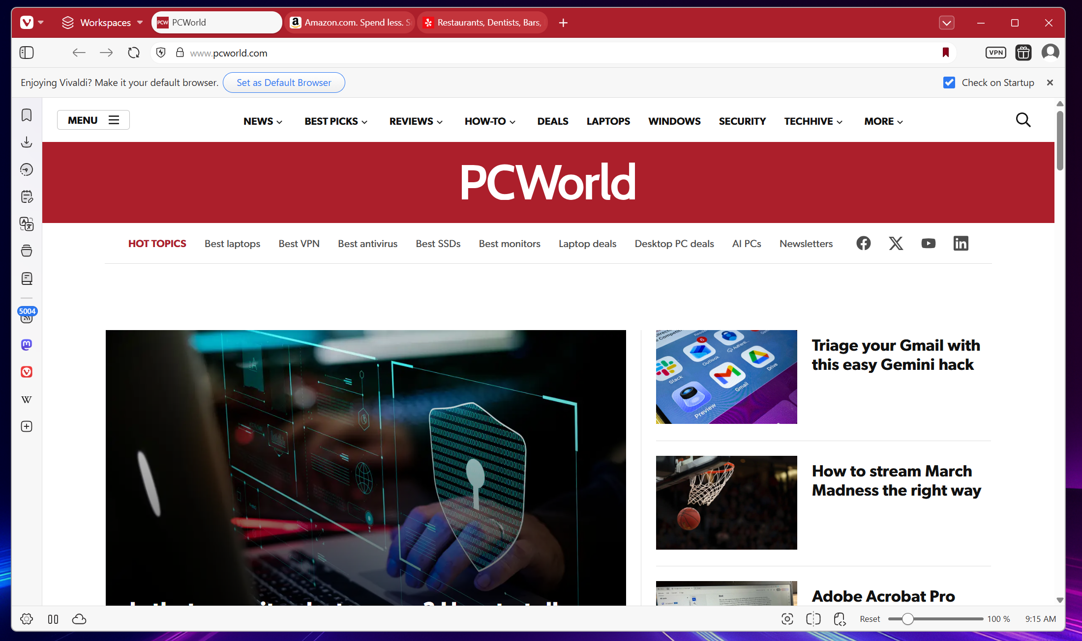 Vivaldi before diaappearing UI