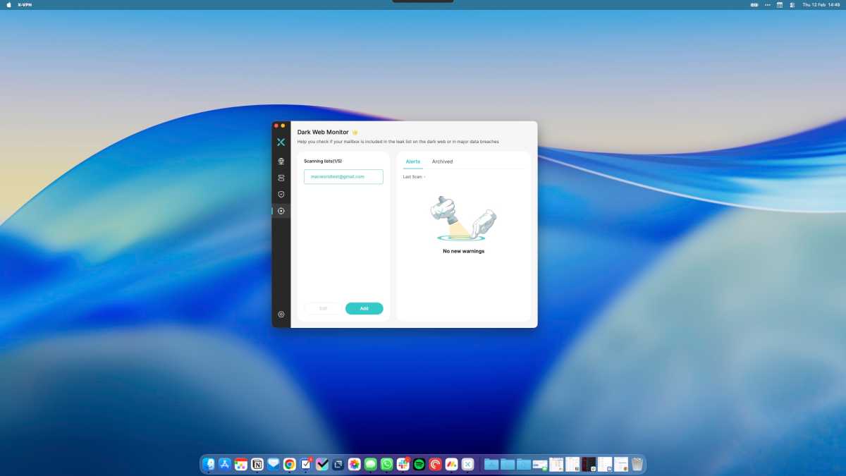 XVPN Dark Web Monitor