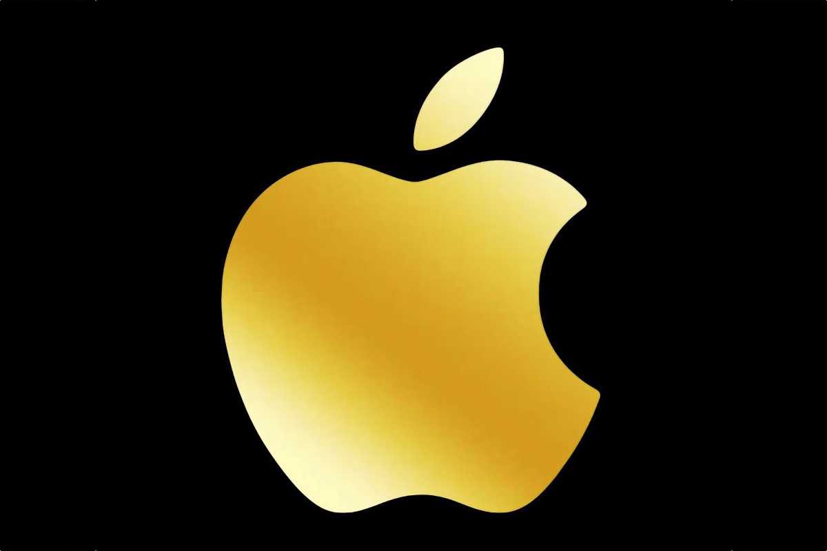 Apple logo gold