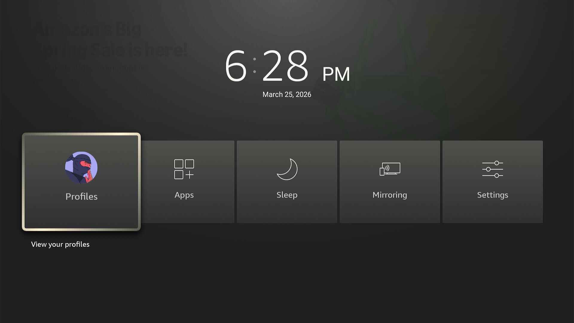 Fire TV old UI long-press home button