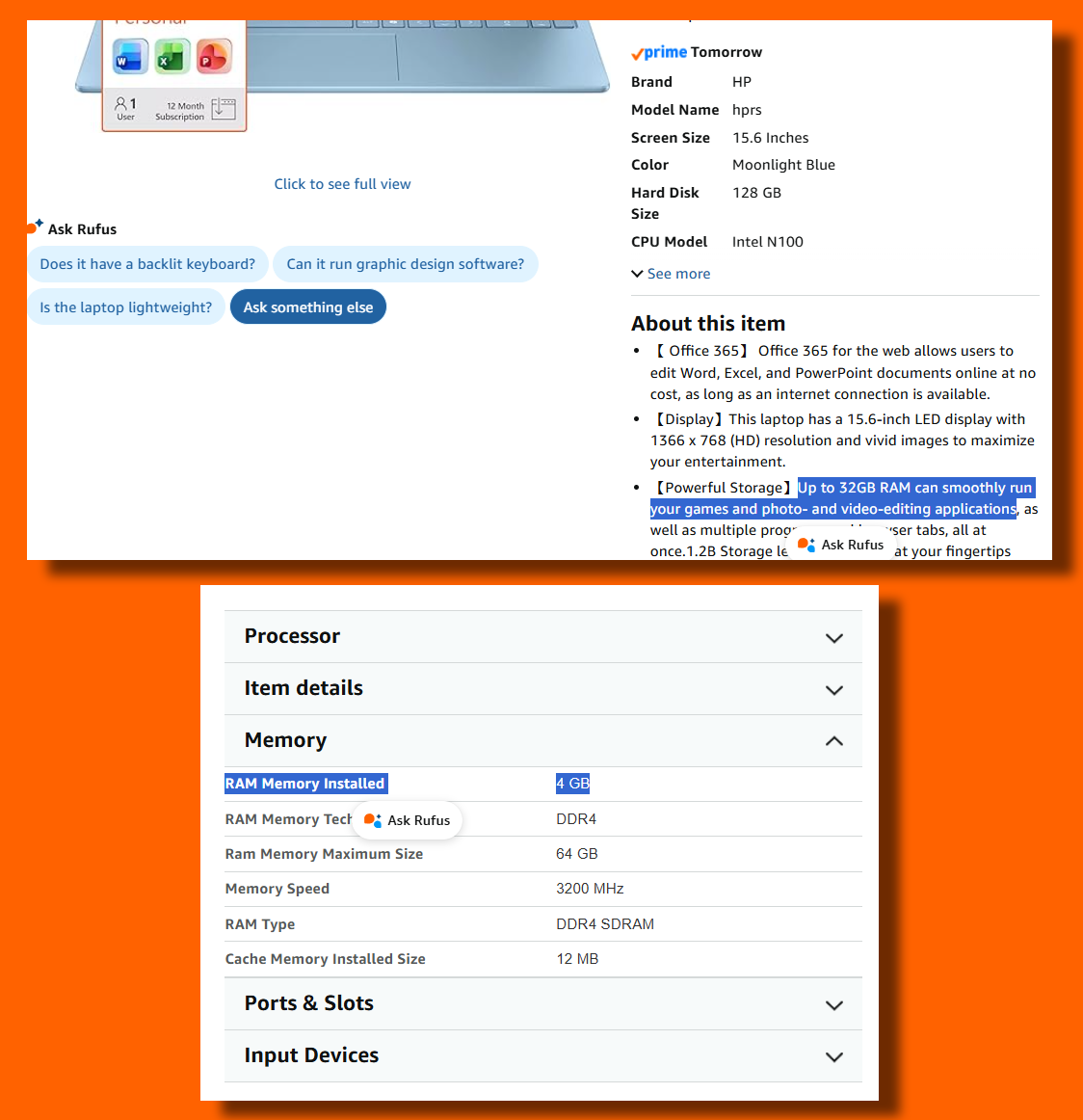 Amazon scam laptop listings