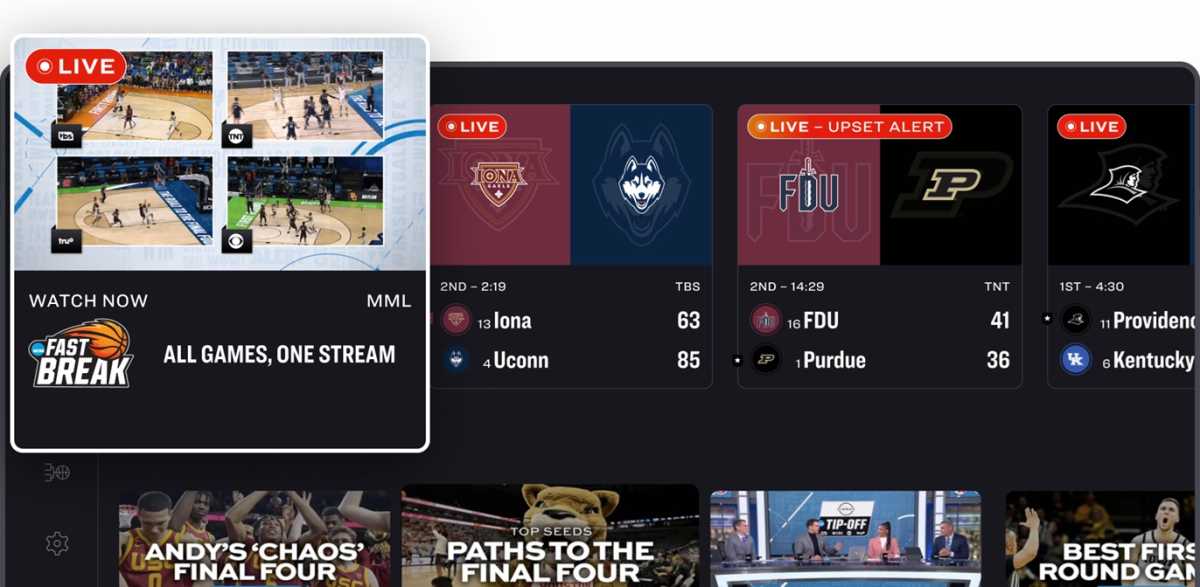 The March Madness Live app.