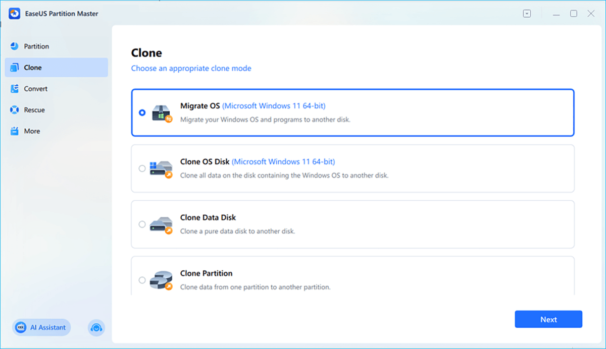 migrate os via easeus 1