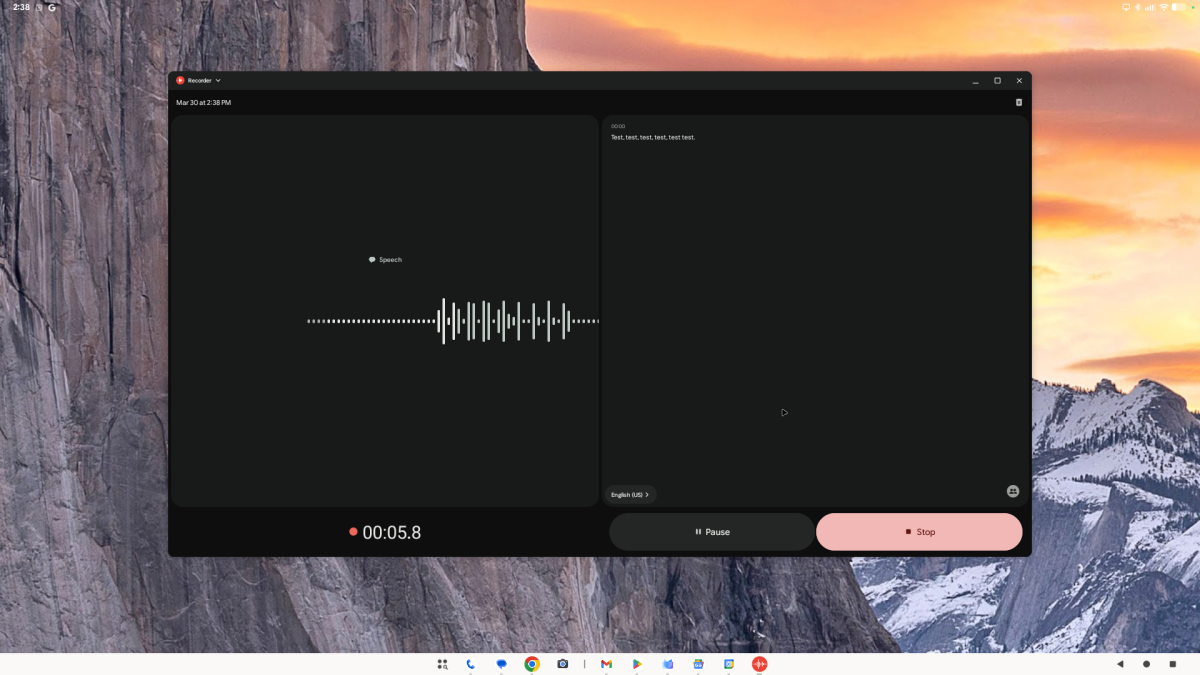 The Recorder app is always a click away