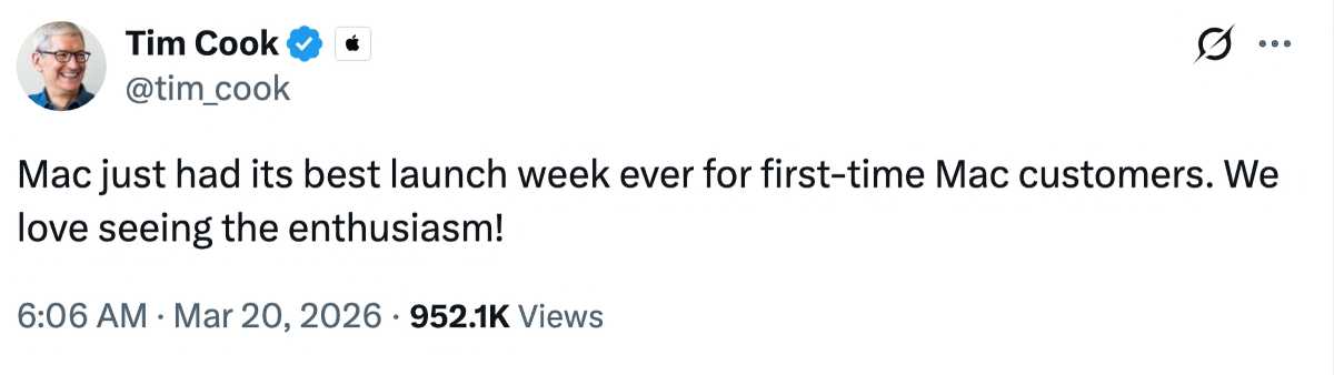 „Beste Startwoche aller Zeiten“: Macbook Neo zieht neue Kundschaft an