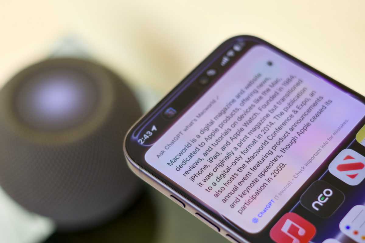 Asking ChatGPT via Siri
