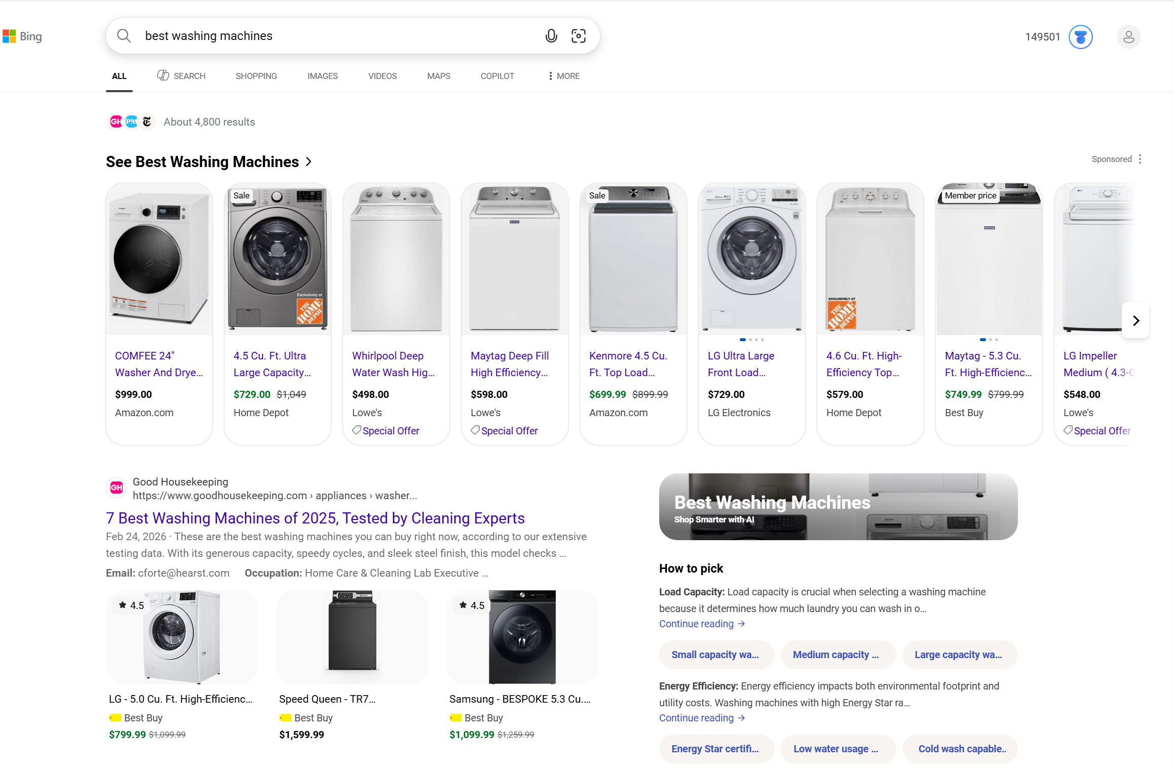 Bing best washing machines