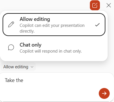 Copilot for Word direct edit