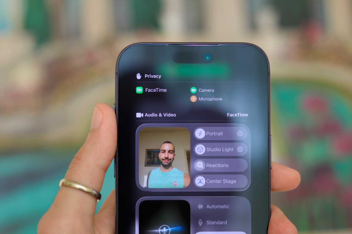 FaceTime controls