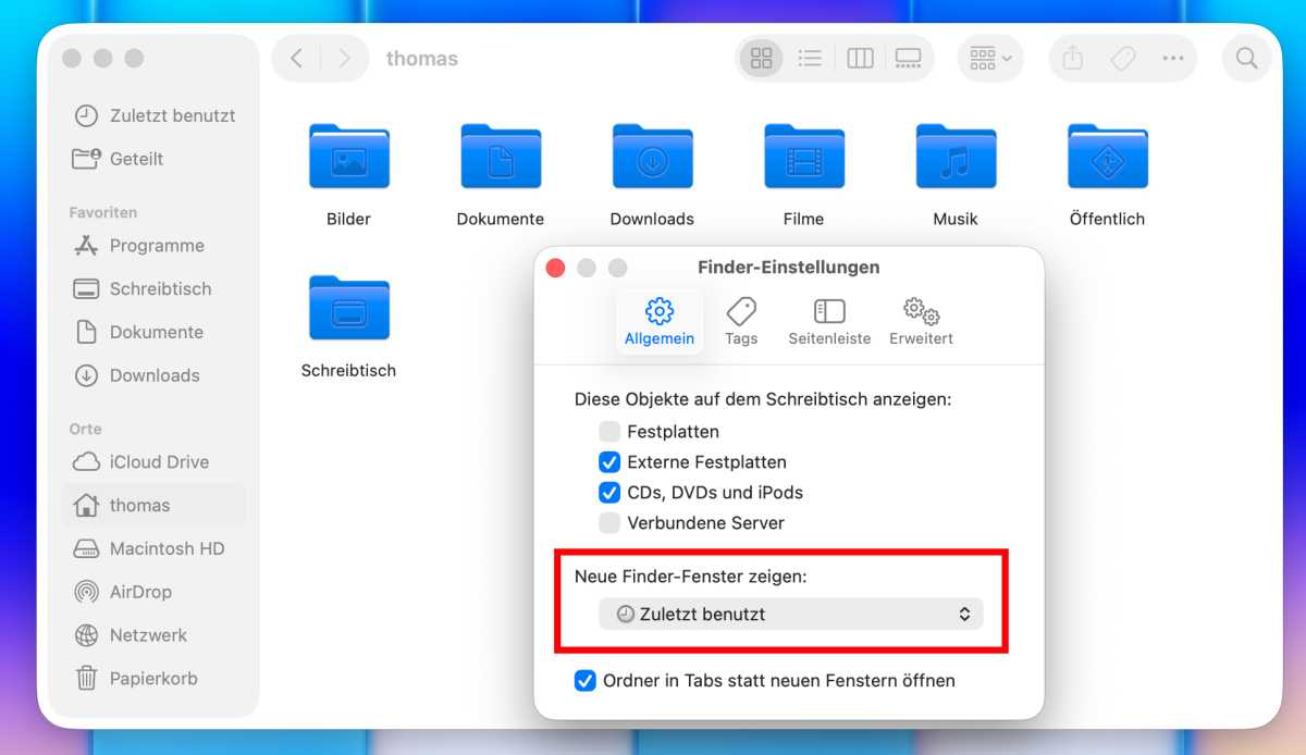 Macbook Neo – Finder und Stage Manager optimieren
