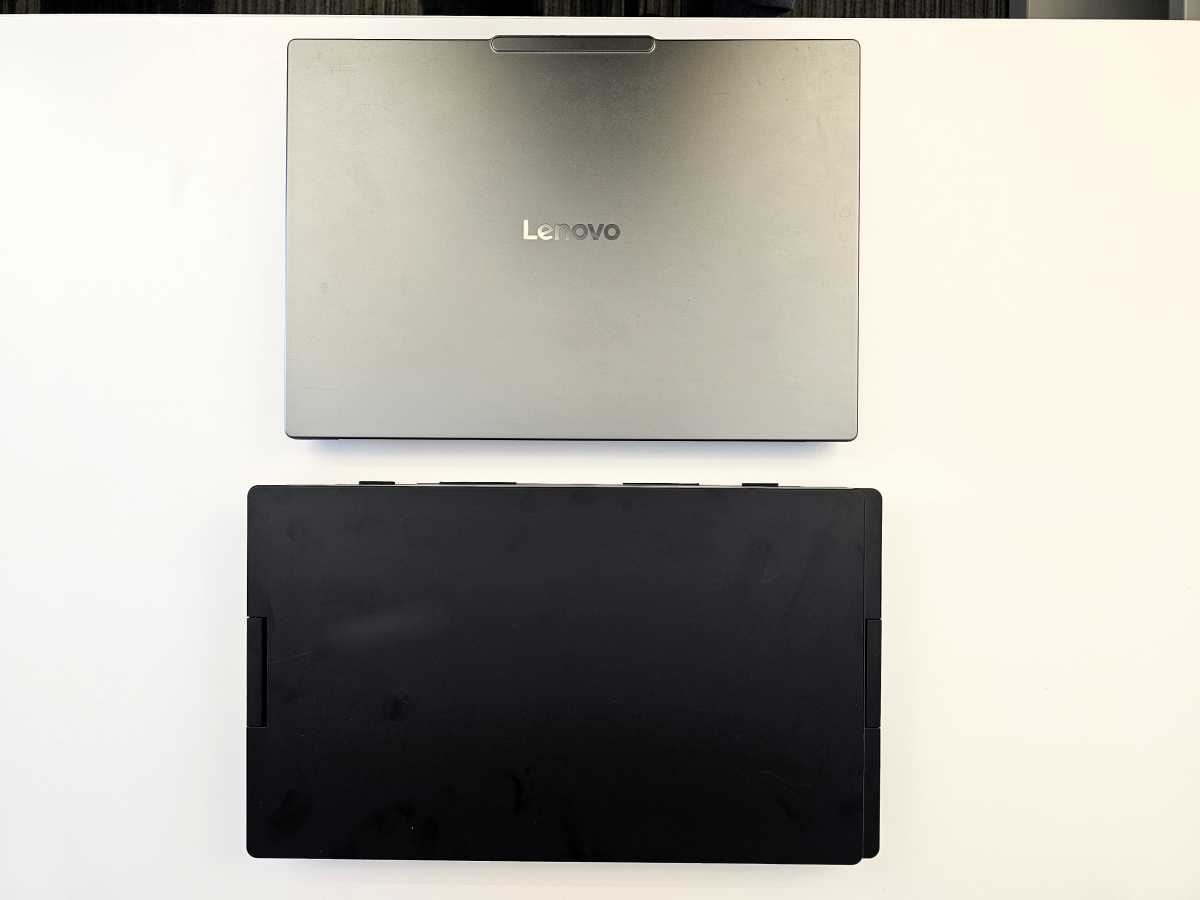 KYY Triple Display Laptop Extender vs laptop width