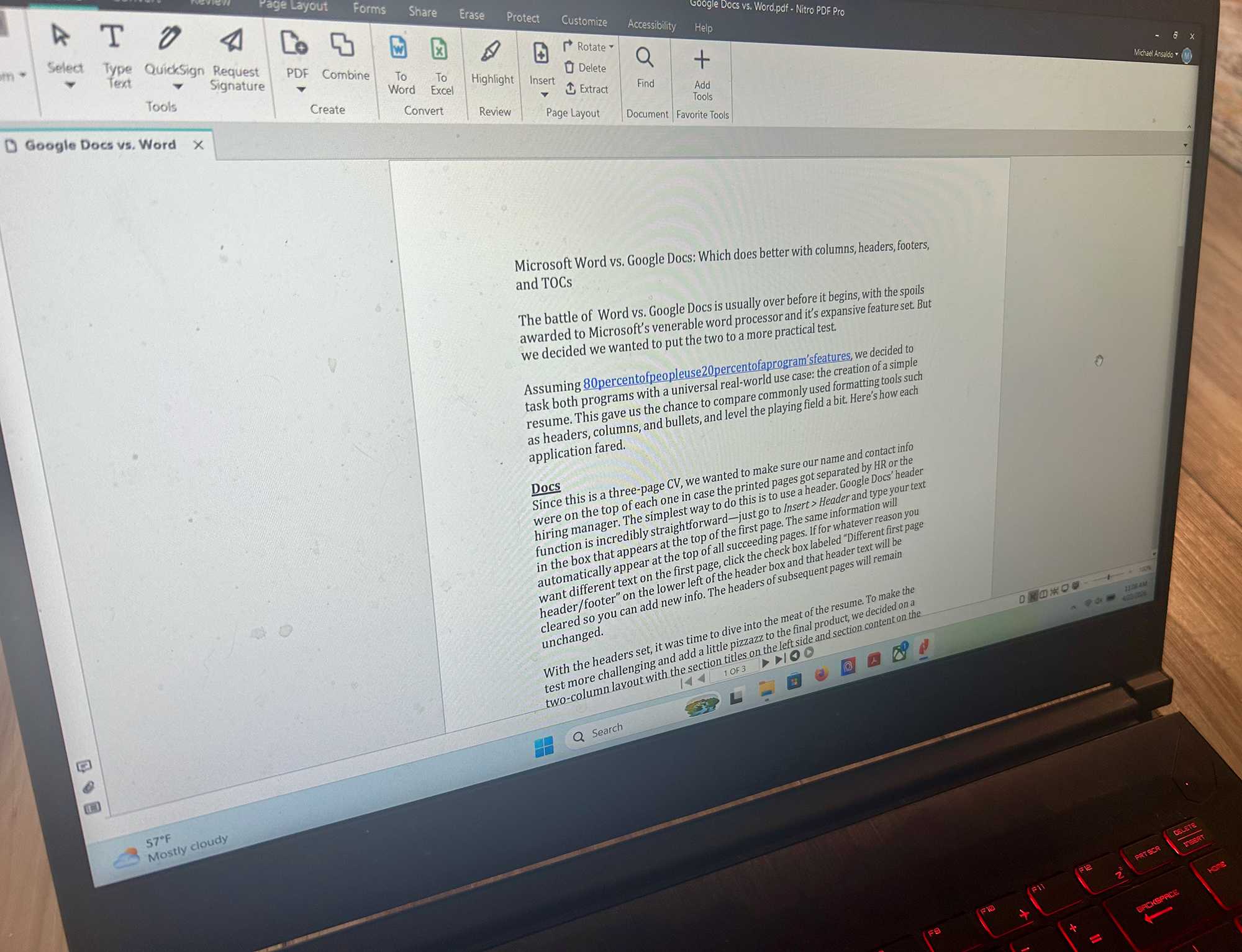 Nitro PDF - Best PDF editor runner-up