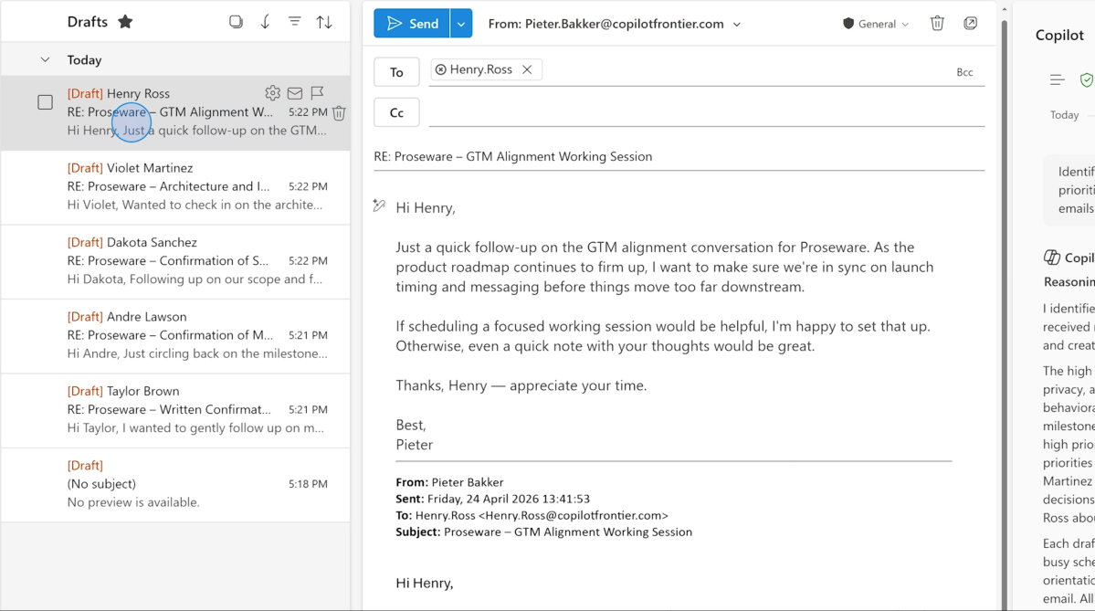 Outlook draft AI email 2