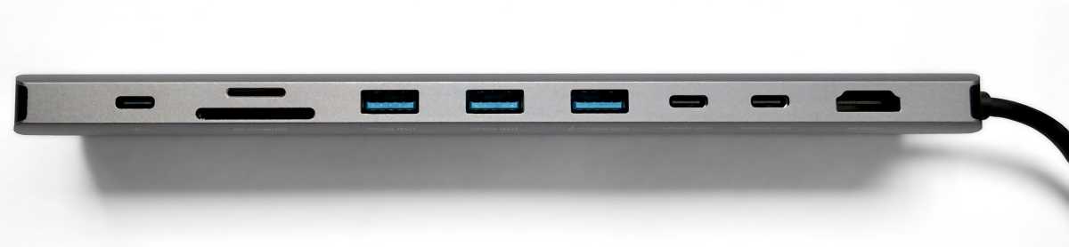 Plugable 10 in 1 USB C Hub USBC 10IN1E ports