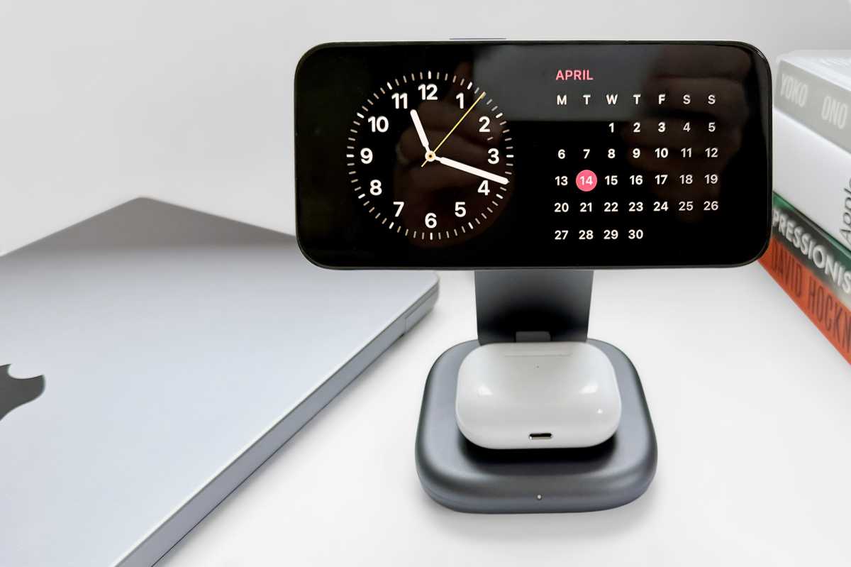 Satechi 3 in 1 Foldable Wireless Charging Stand with Qi2 25W front