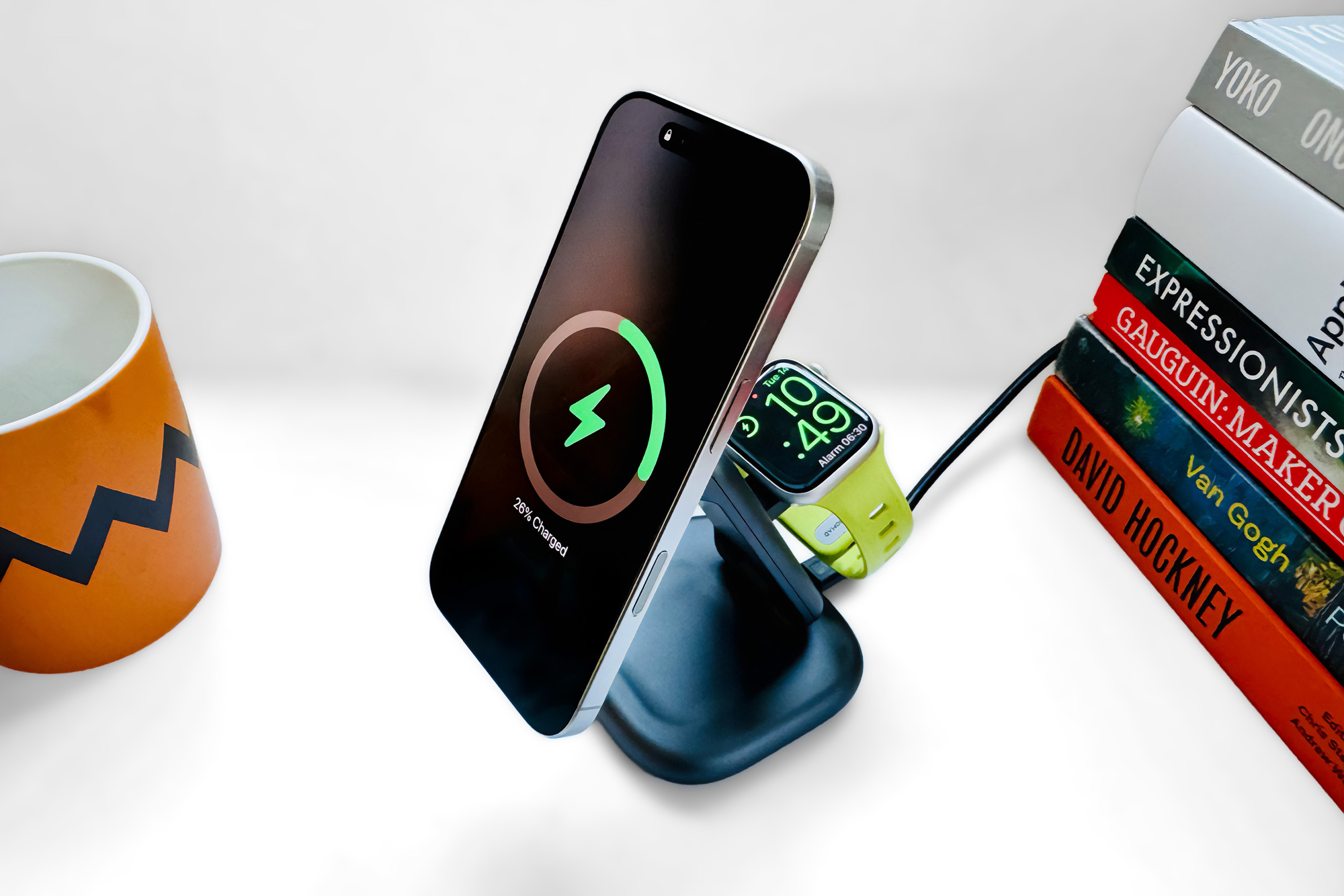 Satechi 3-in-1 Foldable Wireless Charging Stand (Qi2 25W) – Best foldable 3-in-1 Apple Watch charging stand