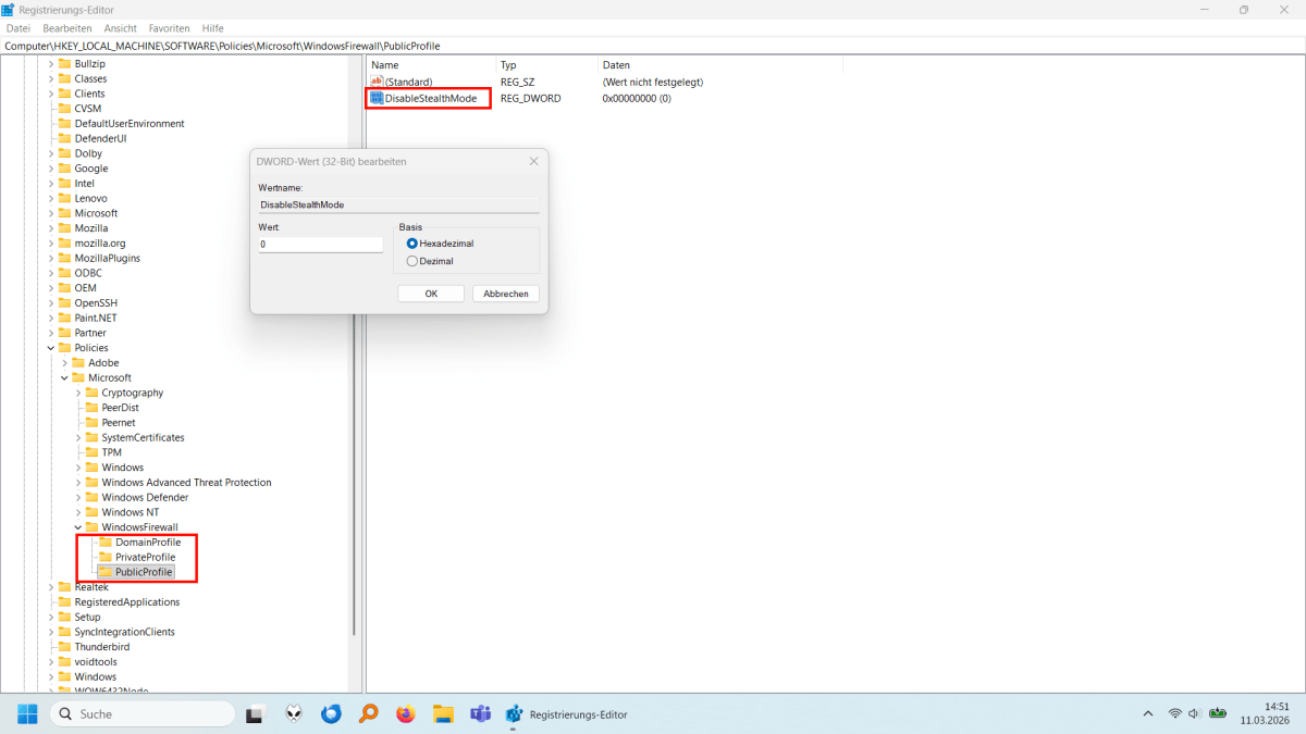 Windows absichern 04 Stealth Mode via Policies