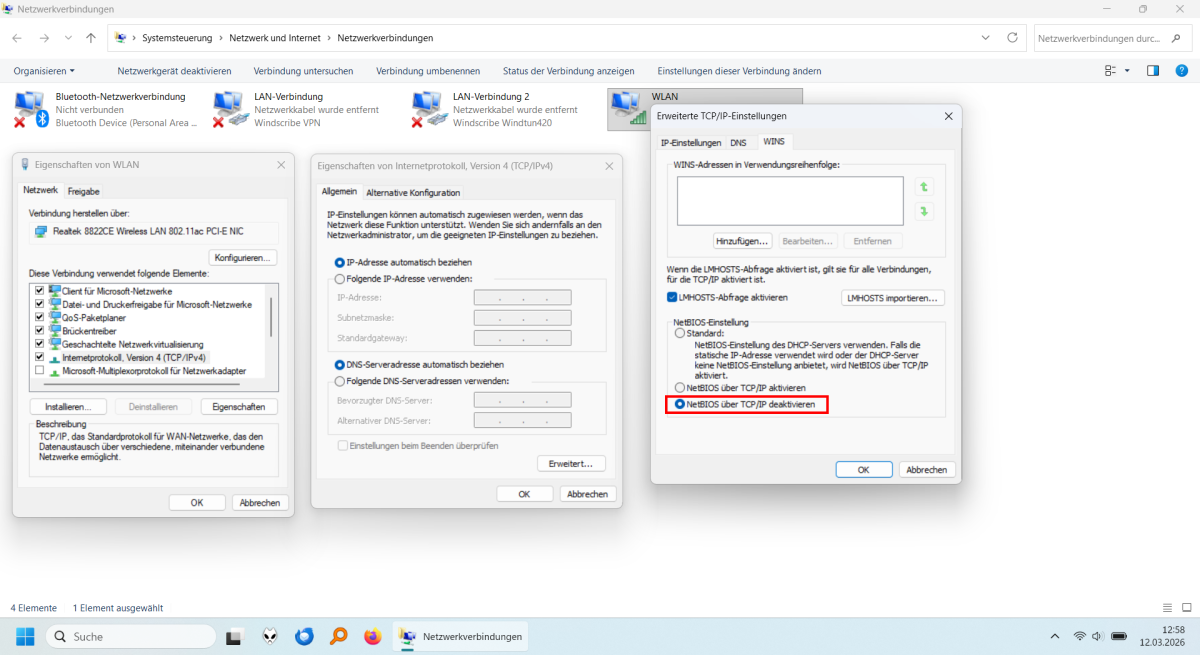 Windows absichern 05 NetBIOS