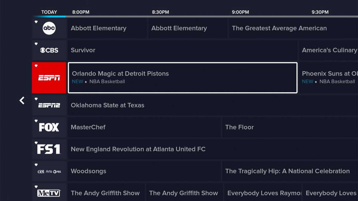 Sling guide with local channels from AirTV