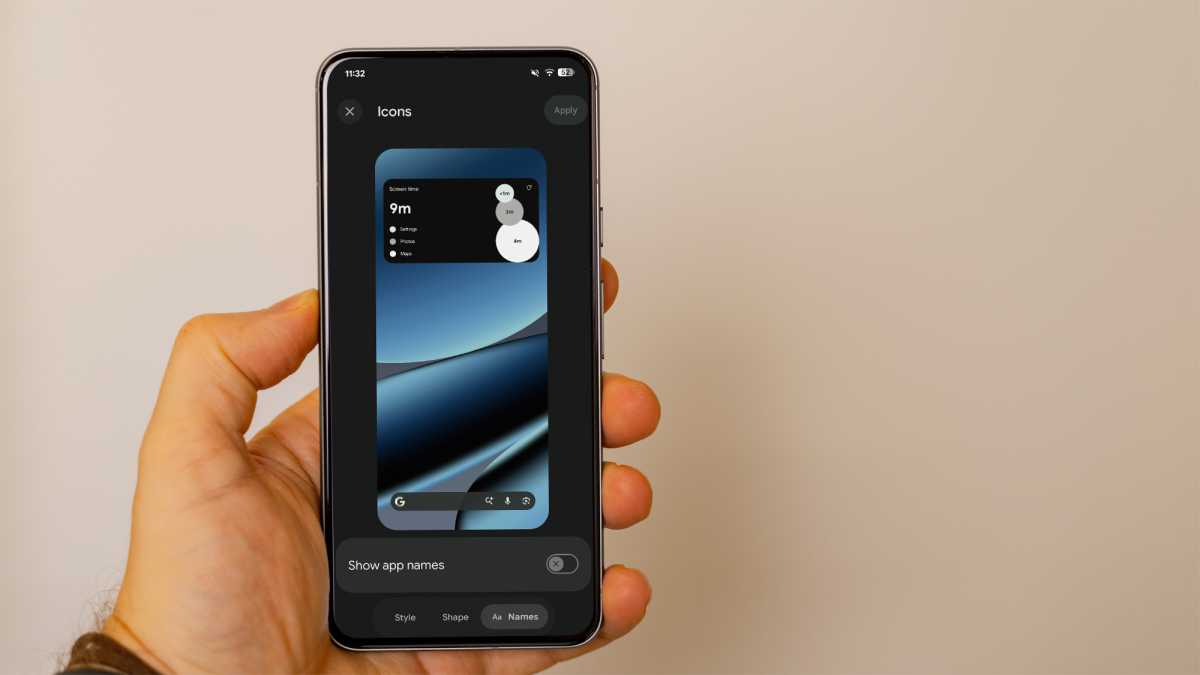 android 17 icon app labels