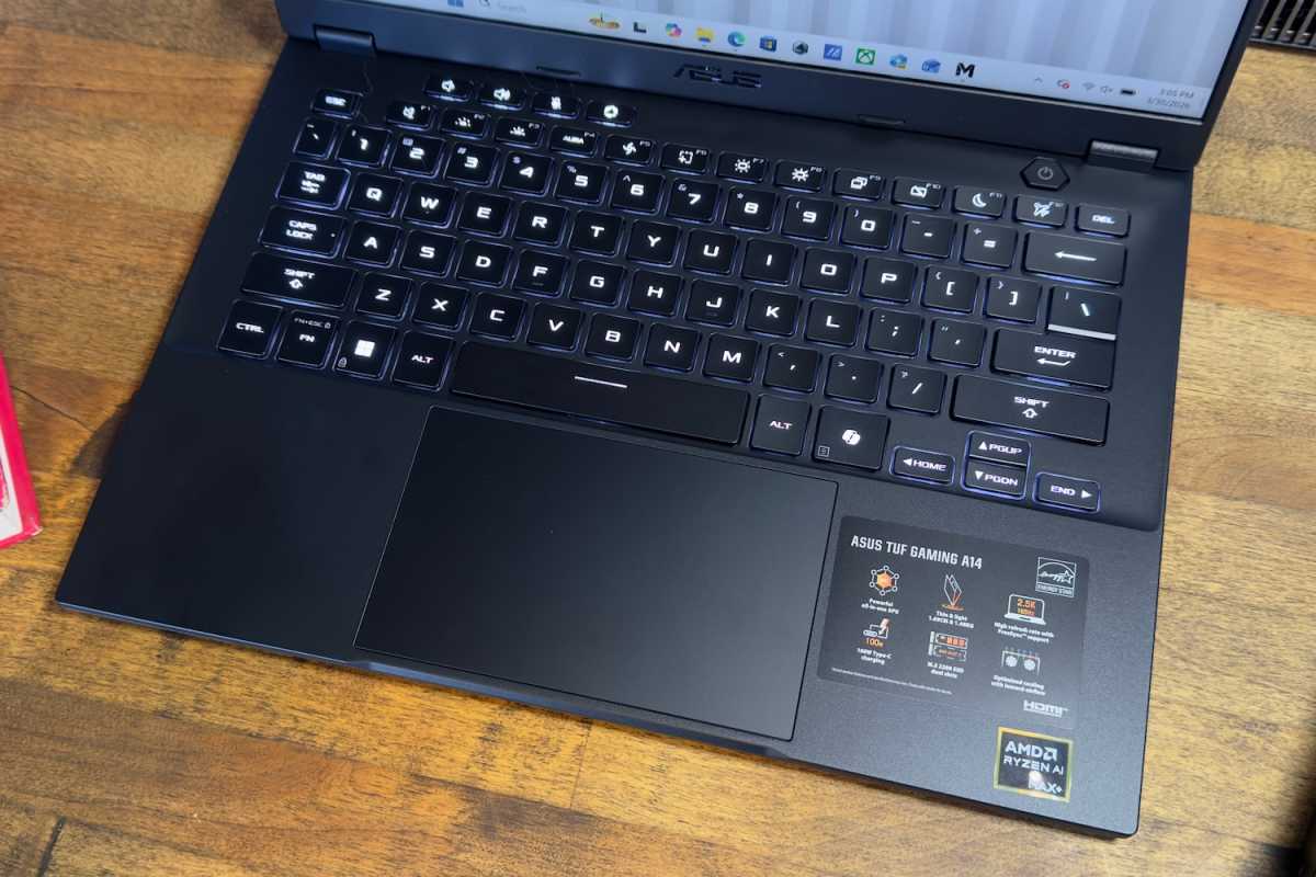 Asus TUF Gaming A14 keyboard