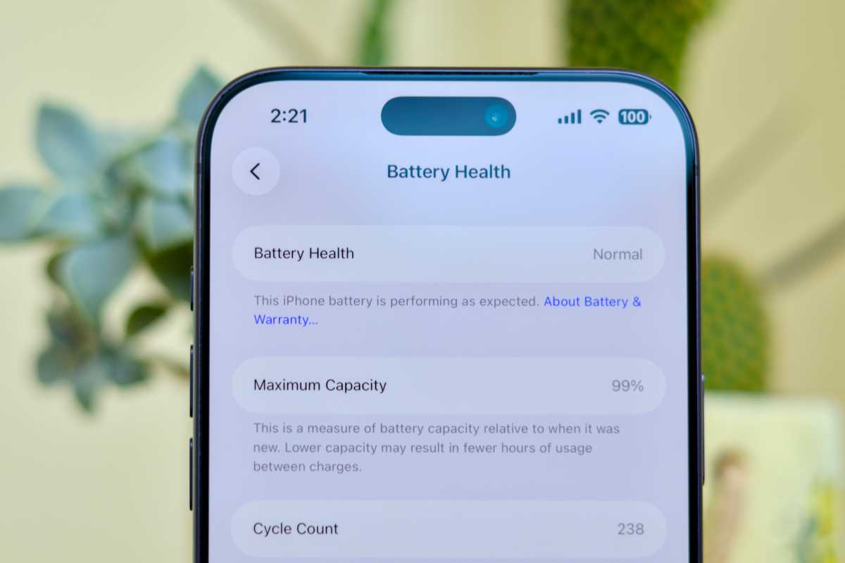 iPhone 17 Pro Max battery health