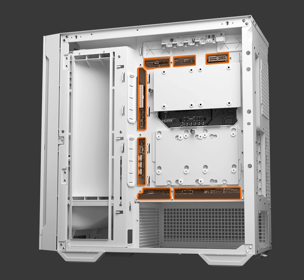 Cougar MX600 Max RGB case rear motherboard