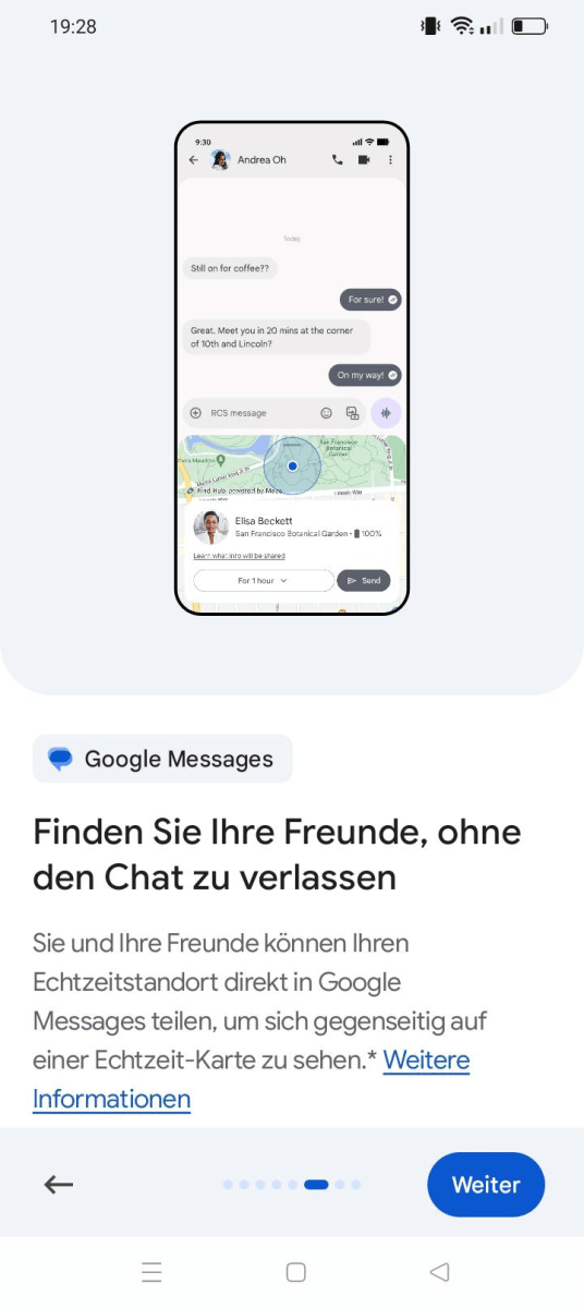 Google Messages Standort Karte