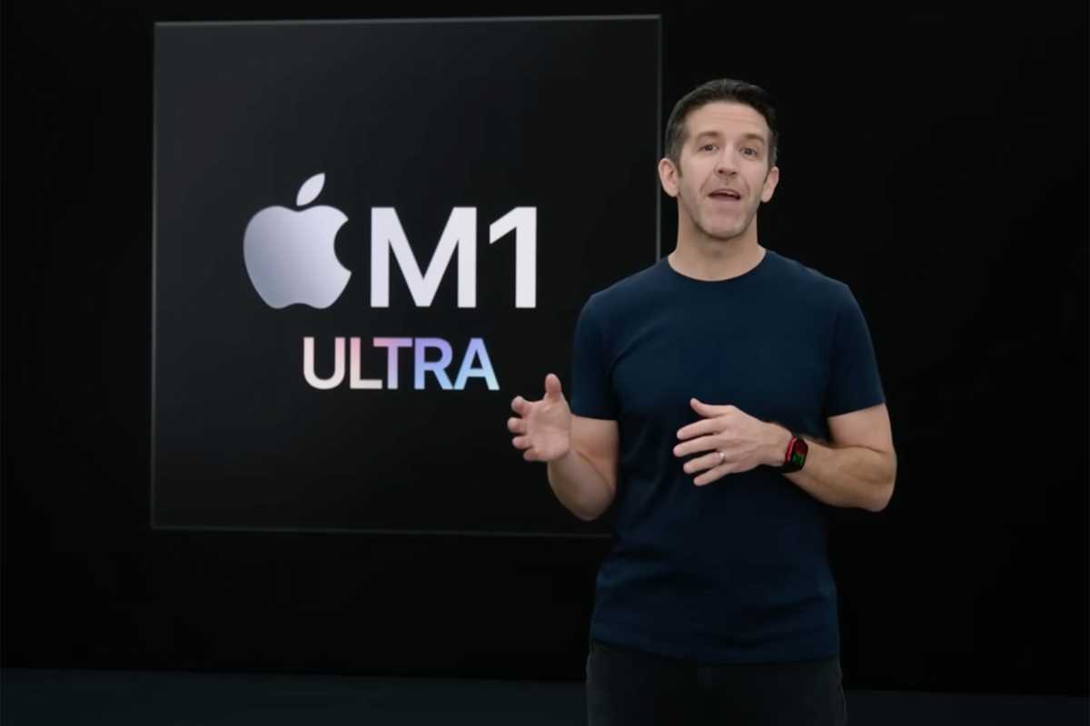 John Ternus presents the M1 Ultra