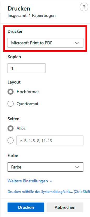 PDF Druck