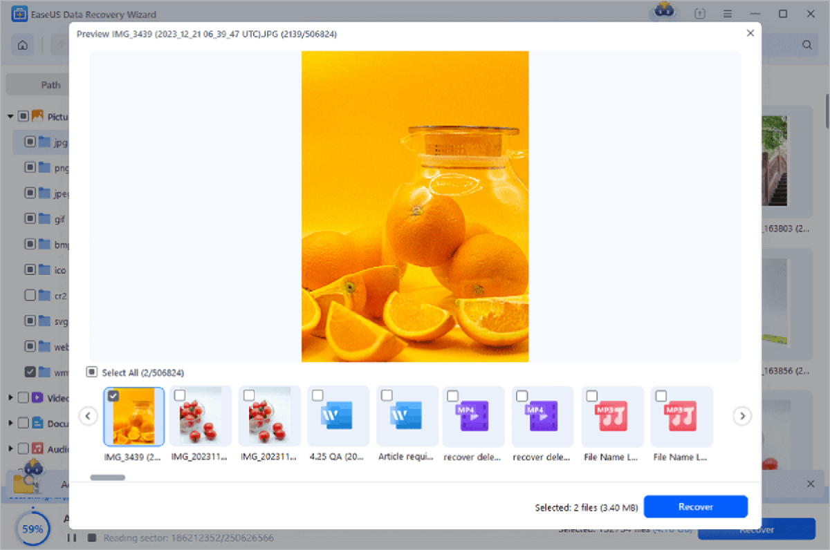 recover memory card step3