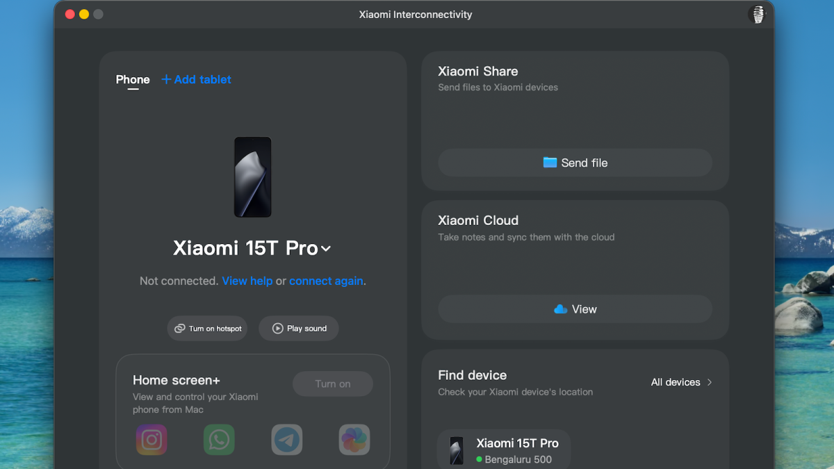 Xiaomi interconnectivity on the desktop